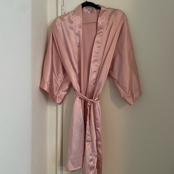 Pink Satin Robe - Picture 1 of 2